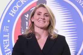 Hayley Wickenhesier - Girls Hockey hero being inducted into the Hockey Hall of Fame as a female hockey player.