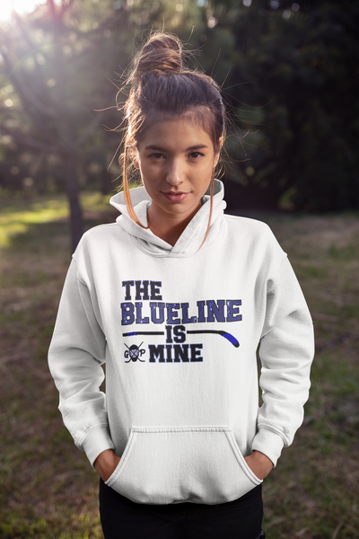 The Blue Line is Mine Girls Hockey Hoodie