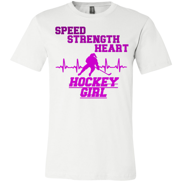 Pixels Yeah I Play Hockey Like A Girl Hockey Girl Tee Women's T-Shirt by Noirty Designs