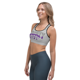 Hockey Girl Sports Bra | Grey and Purple